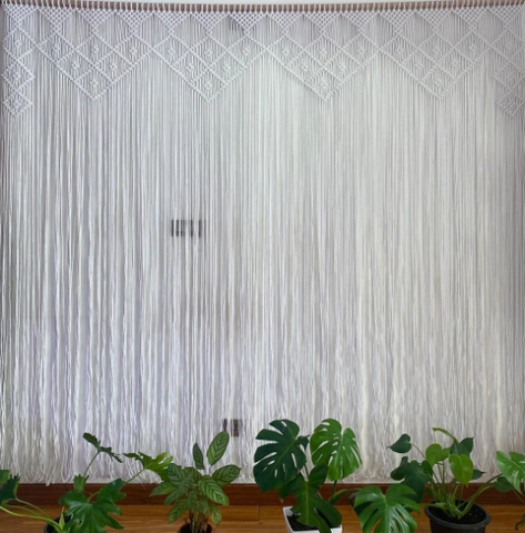 Extra Large Handmade Macrame Curtain Bohemian Decoration Wall Arch Backdrop Wedding Wall Hanging