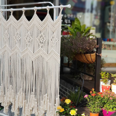 Wedding Decor, Macramé Wall Curtain / Macrame Door / Wall Decoration