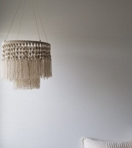 Macrame Hanging Chandelier | Ceiling Decor | Hanging Pendant