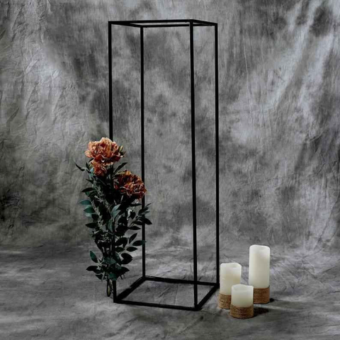 Set Of 4 Wedding Metal Flower Stand // Geometric Centerpiece Vase