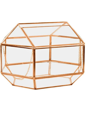 Geometric Glass Wedding Display Box // Wedding Envelope Holder Box