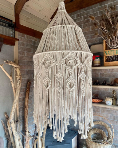 Fringe Chandelier, Tassel Lamp Shade , Macrame Chandelier, Fringe Chandelier , Macrame Lampshade ,Boho Light Pendant