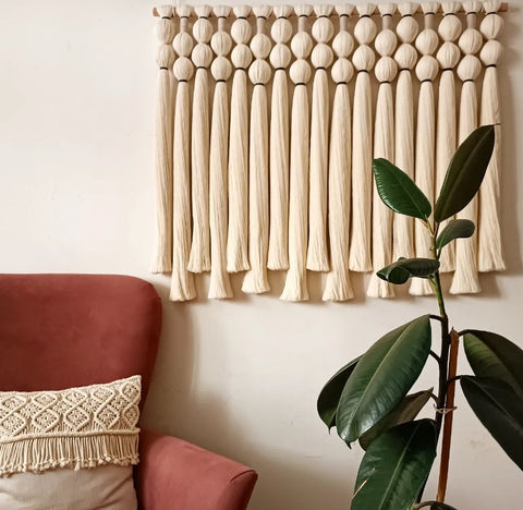 SANSEVIERIA  wall weaving, handwoven hanging, large macrame wall hanging