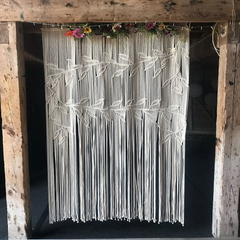 Handmade Leaf Macrame Wedding Backdrop, Macrame Wedding Arch Arbor, Macrame Wall Hanging,Macrame Door Hanging