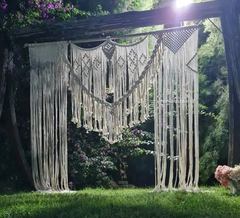 Nice Handmade Macrame Wedding Backdrop, Macrame Wedding Arch Arbor, Macrame Wall Hanging Macrame Door Hanging Wedding decoration