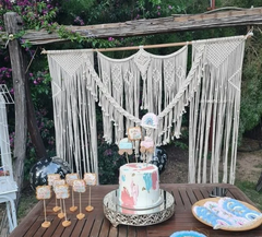 Nice Handmade Macrame Wedding Backdrop, Macrame Wedding Arch Arbor, Macrame Wall Hanging Macrame Door Hanging Wedding decoration