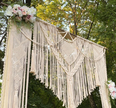 Macrame Tassel Wedding Backdrop, Macrame Wedding Arch Arbor, Macrame Wall Hanging Macrame Door Hanging Wedding decoration