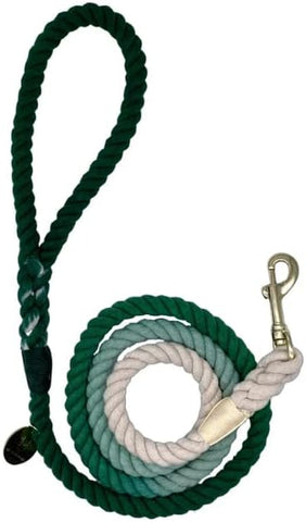 Green Ombre Cotton Rope Dog Leash Handmade Rope Leashes for Dogs Rope Dog Leash Rope Cute Dog Leash Braided Dog Leash Cotton Rope Leash for Small Dogs 5FT Organic Cotton