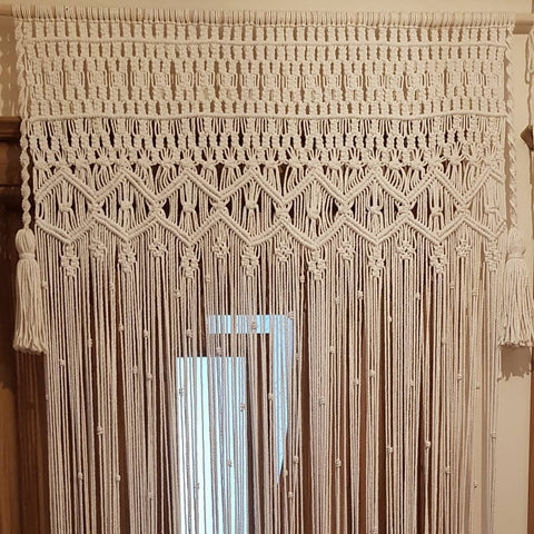 Tassel Curtain Macrame Wall Curtain Wall Hanging, Wedding decor