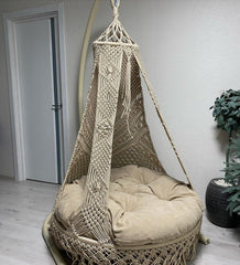 Beautiful Macrame Swing Chair, Hanging Hammock Swing Chair Garden Hanging Chair