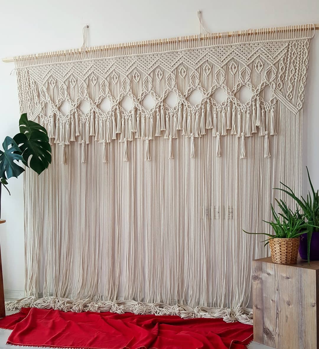 Handmade Large Curtain Bohemian Decoration Wall Backdrop Wedding Wall Hanging