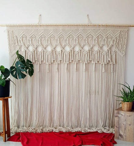 Handmade Large Curtain Bohemian Decoration Wall Backdrop Wedding Wall Hanging