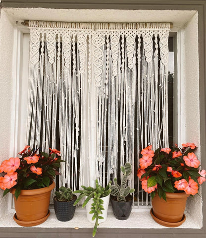 Hanging Macrame Curtain, Boho Decor, Macramé Wall Curtain, Wall Decoration