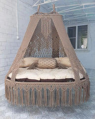 Large Macrame Sofa Chair, Macramé Swing Bed, Hanging Swing Chair