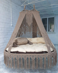 Large Macrame Sofa Chair, Macramé Swing Bed, Hanging Swing Chair