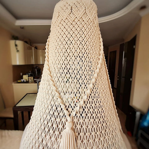 Colgante Beautiful Hanging Macrame Round Swing, Macrame Swing Chair, Outdoor Indoor Swing, Hanging Chair