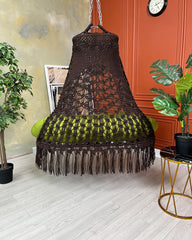 Macrame Chair Large Swing Sofa, Hanging Swing Chair Indoor and Outdoor Swing