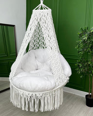 Indoor and outdoor Macrame Swing Chair, Hanging Hammock Chair