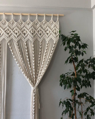 Wall Decor Cotton Curtain Hanging Curtain Boho Macrame Wall Curtain Wall Hanging