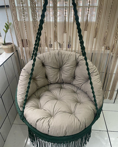 Indoor and Outdoor Garden Swing, Macrame hammock, Hanging woven swing