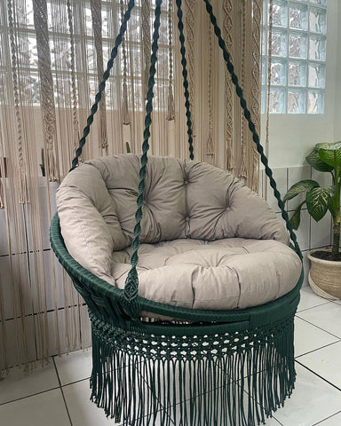 Indoor and Outdoor Garden Swing, Macrame hammock, Hanging woven swing