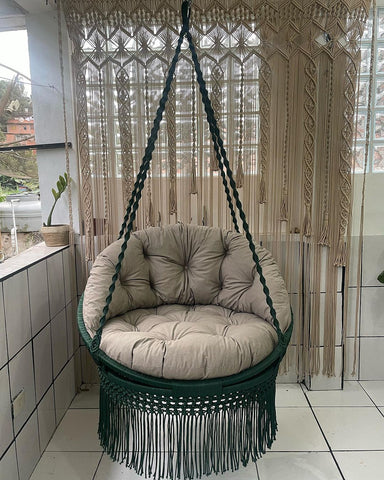 Indoor and Outdoor Garden Swing, Macrame hammock, Hanging woven swing