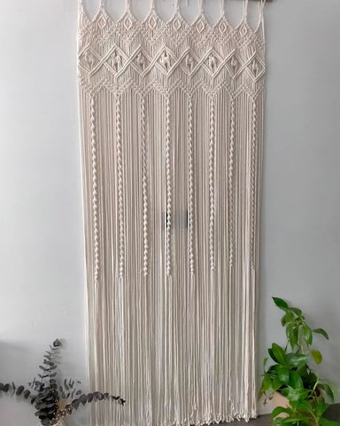 Interior Decor Cotton Curtain Hanging Curtain Boho Macrame Wall Curtain Wall Hanging