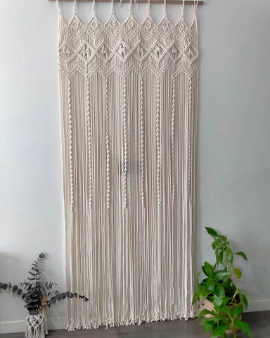 Interior Decor Cotton Curtain Hanging Curtain Boho Macrame Wall Curtain Wall Hanging