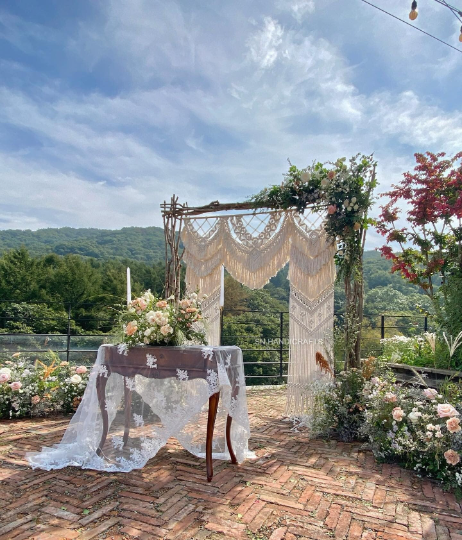 Luxury Handmade Macrame Wedding Backdrop, Macrame Wedding Arch Arbor, Macrame Wall Hanging Macrame Door