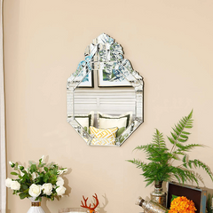 Mirror Wall Glass Mounted Squared Venetian Mirror Decor